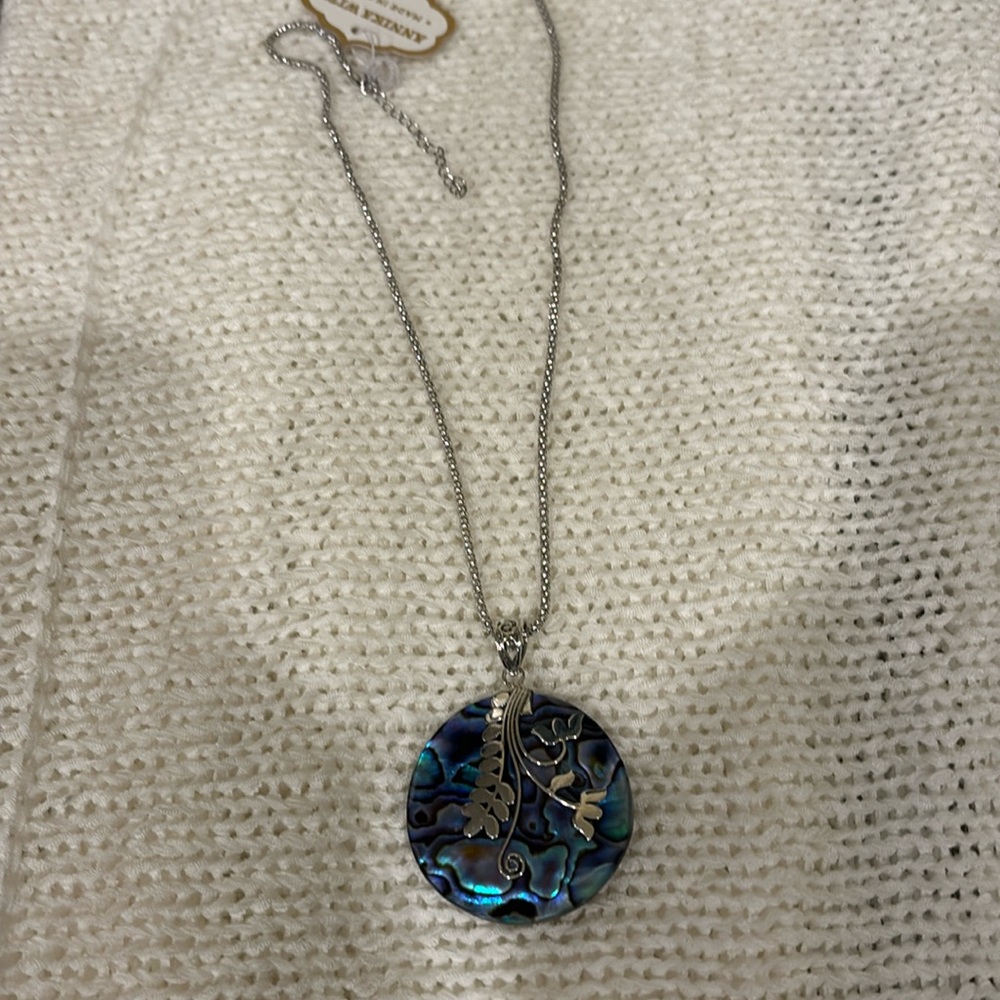 Annika Witt abalone sterling silver necklace